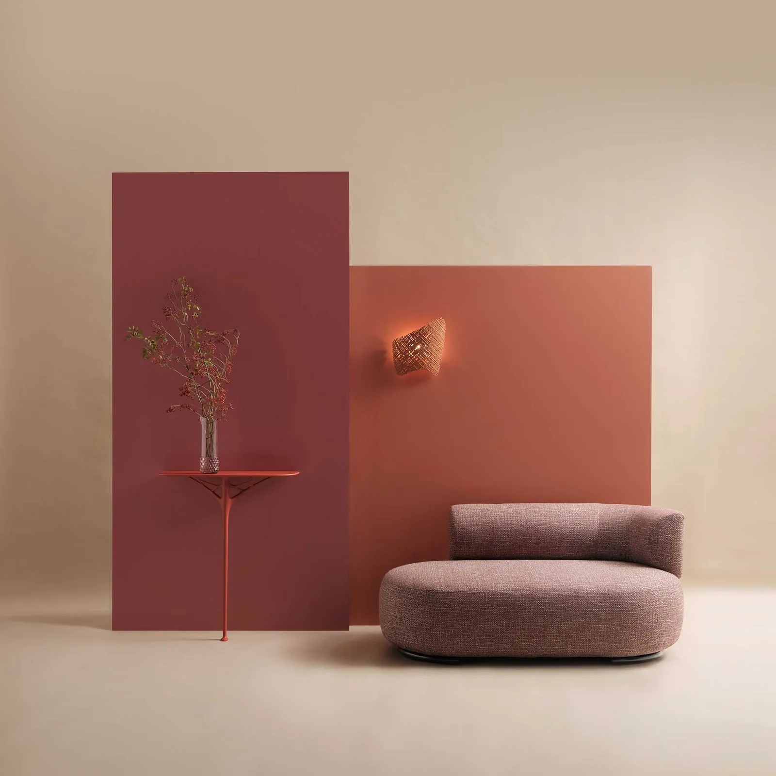 Kartell Tea Applique Wall Lamp 28X12X33 Terracotta, Orange | Barker & Stonehouse 2