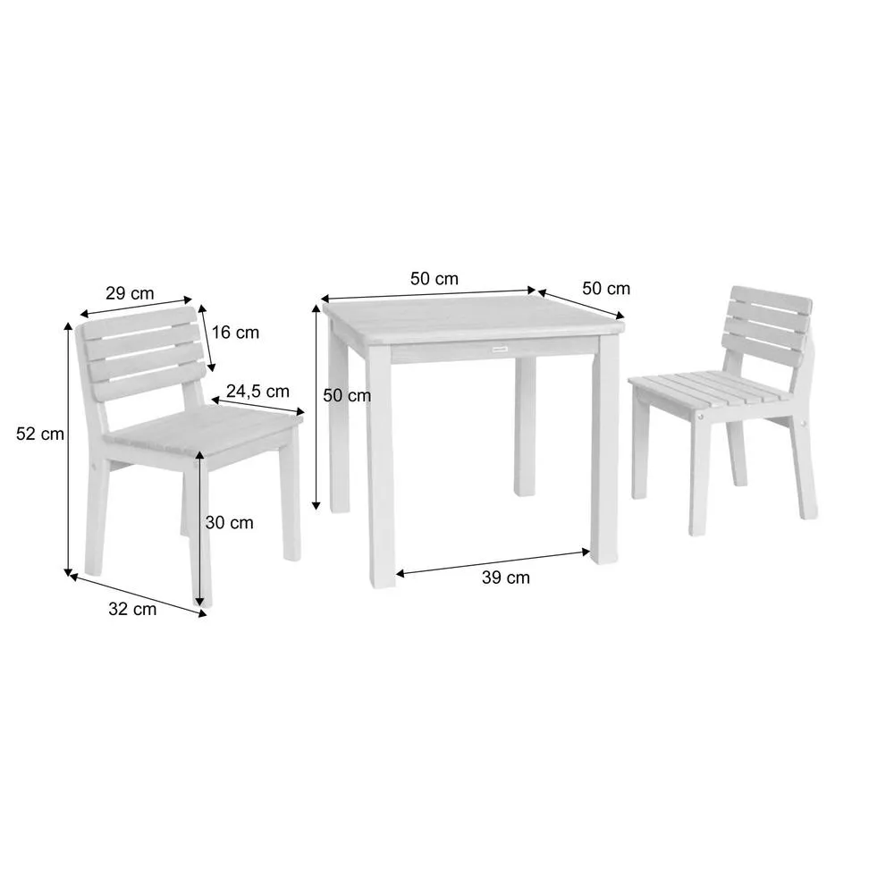 sweeek Children's wooden table with chairs in Light Green 5