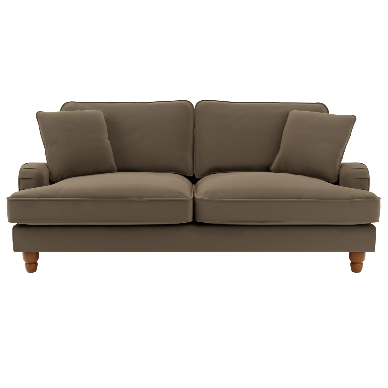 Beatrice Velvet 3 Seater Sofa Bed Brown