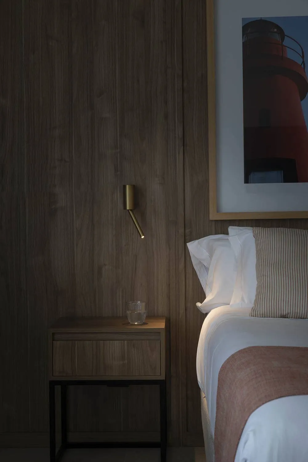 Netlighting Dante LED Reading Wall Light Satin Gold 3W 2700K 2