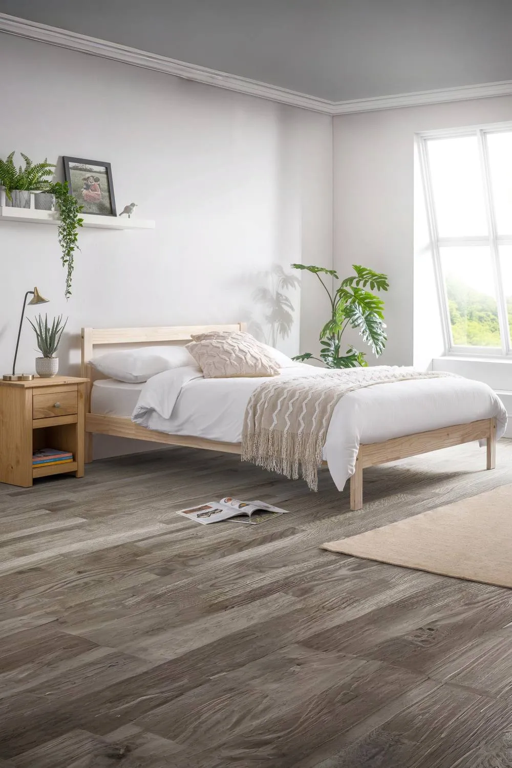 Julian Bowen Sami Double Unfinished Solid Pine Bed in Natural