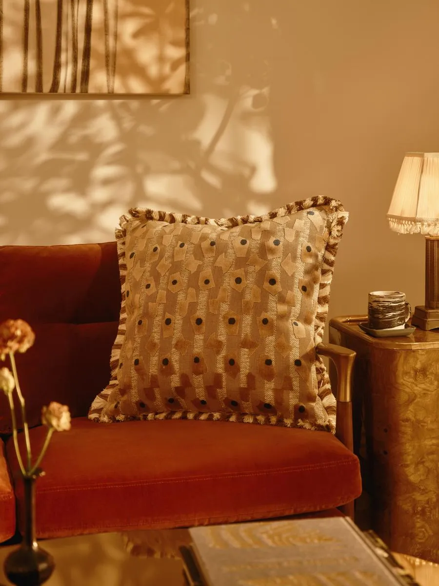 Jeremiah Square Cushion, Caramel
