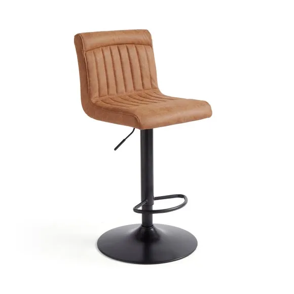 Felix Counter Adjustable Height Swivel Bar Stool, Faux Leather 5