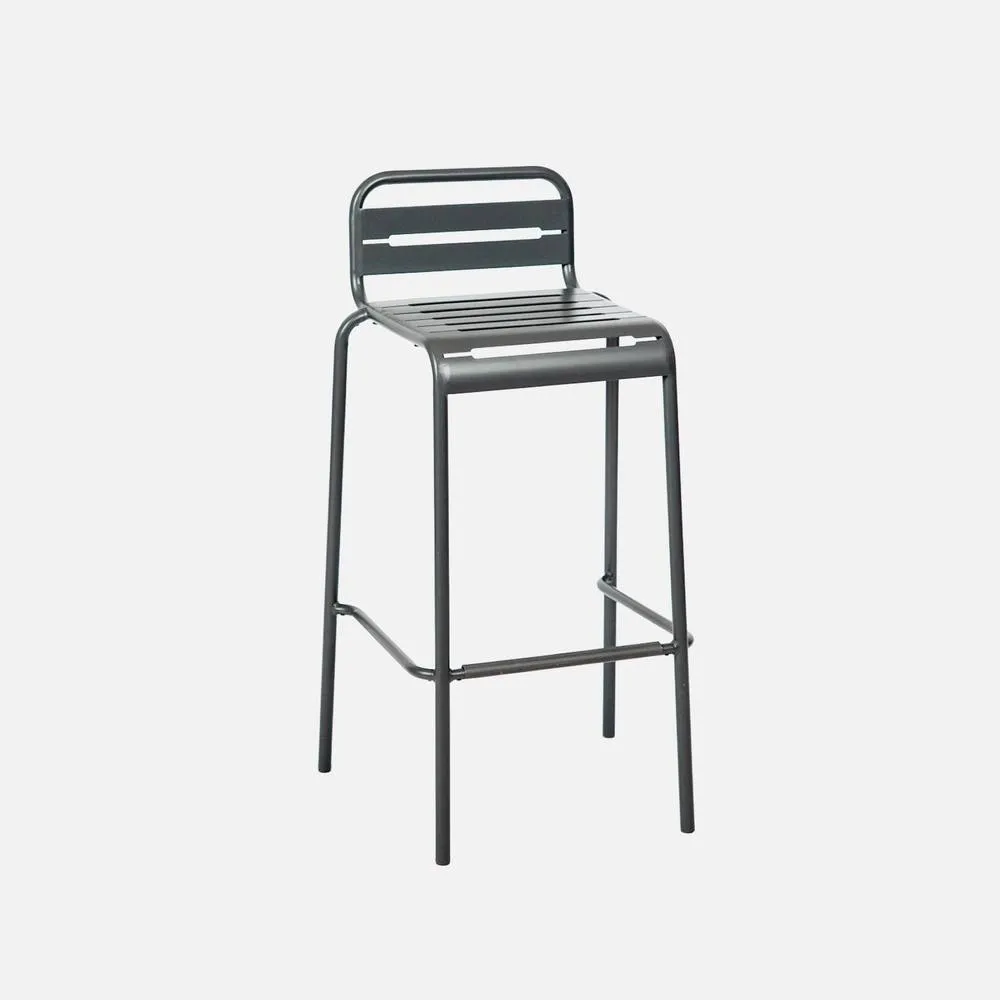 sweeek Garden high table with 4 steel bar stools in Dark Grey 6