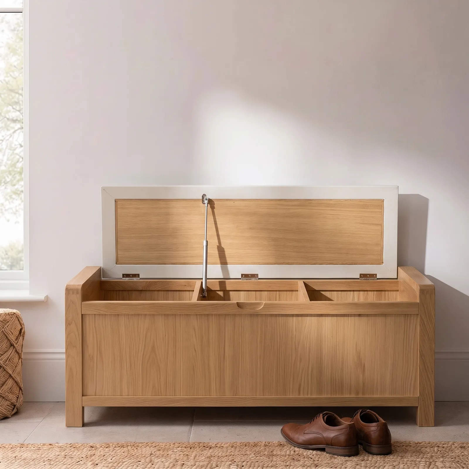 Ercol Bosco Storage Bench, White Oak | Barker & Stonehouse 3