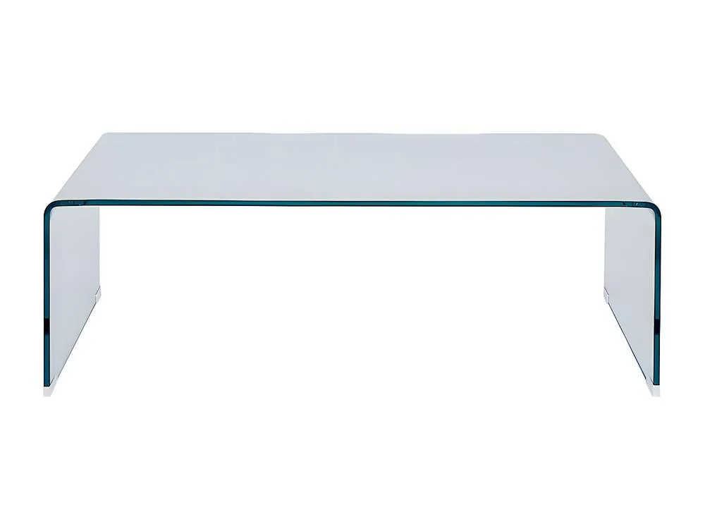 Vente-unique Curved Tempered Glass Coffee Table - ALONZO in Clear 2