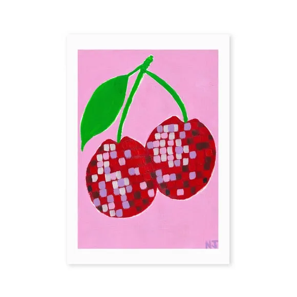 East End Prints Disco Cherry Framed Print 2