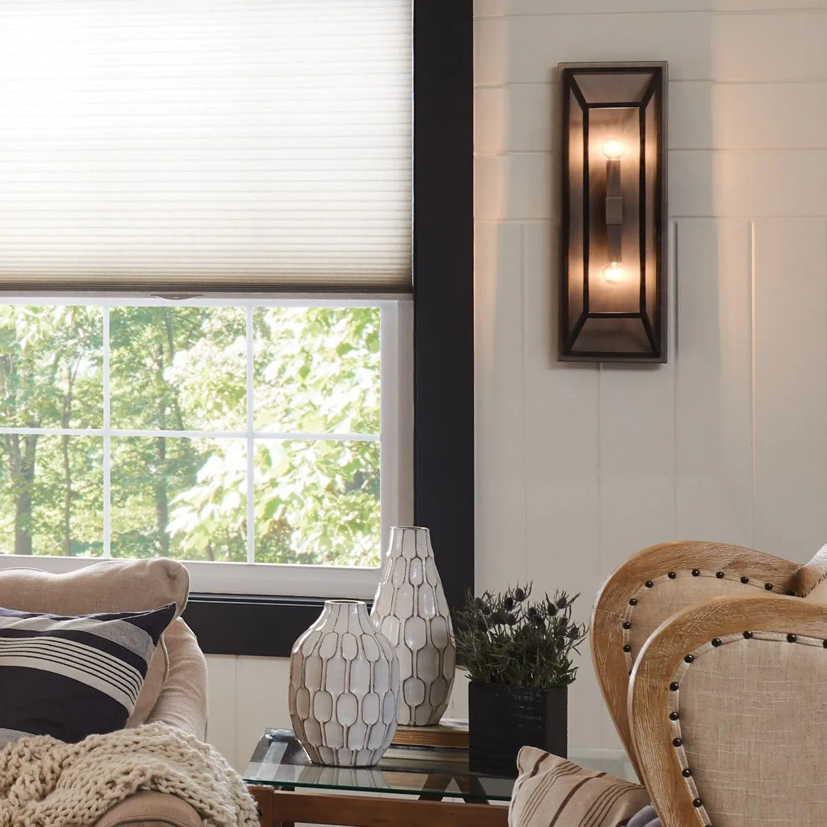 Netlighting Fulton 2 Light Indoor Wall Light Bronze E14 4