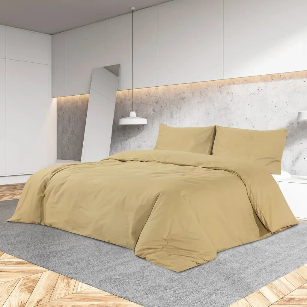 Berkfield Home Duvet Cover Set Taupe 200x200 cm Light-weight Microfiber
