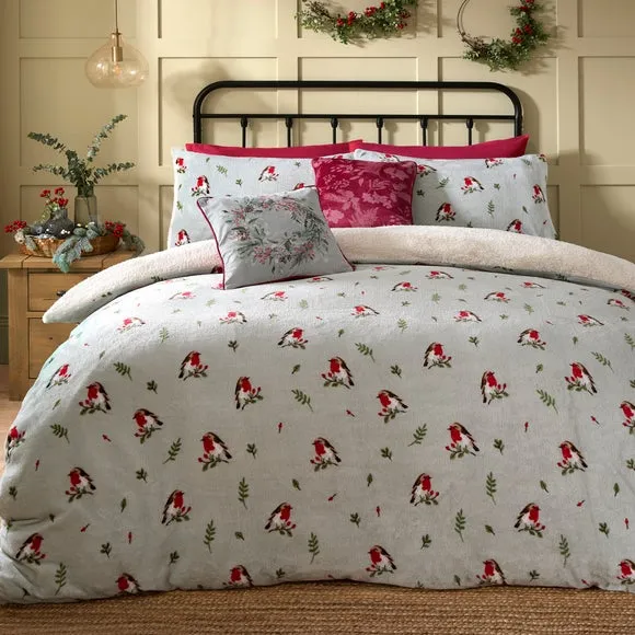 Winter Robin Duvet Cover & Pillowcase Set 4