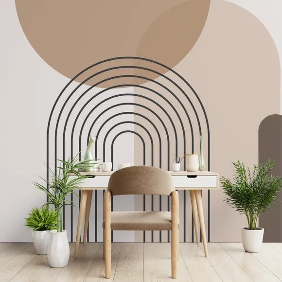 Boho Geo Natural Wall Mural 2