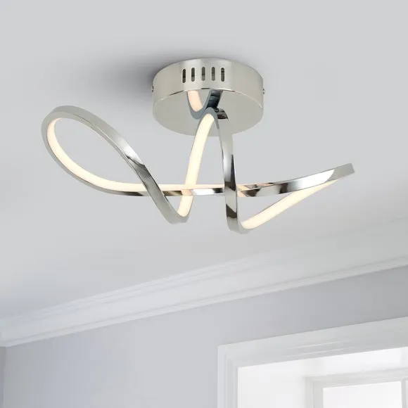 Octtava LED Semi Flush Ceiling Fitting
