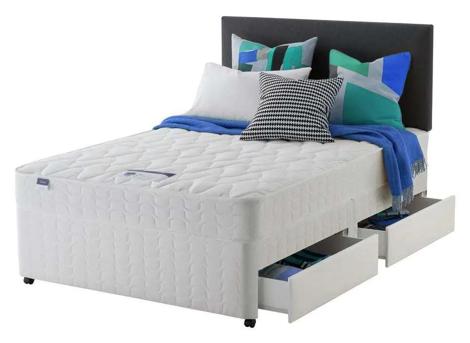 Silentnight Travis Miracoil 4 Drawer Kingsize Divan - White