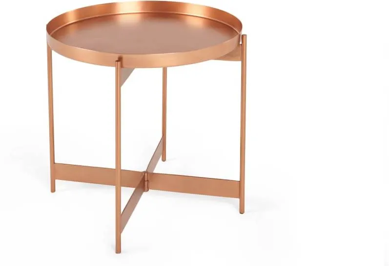 Magda Side Table, Brushed Copper