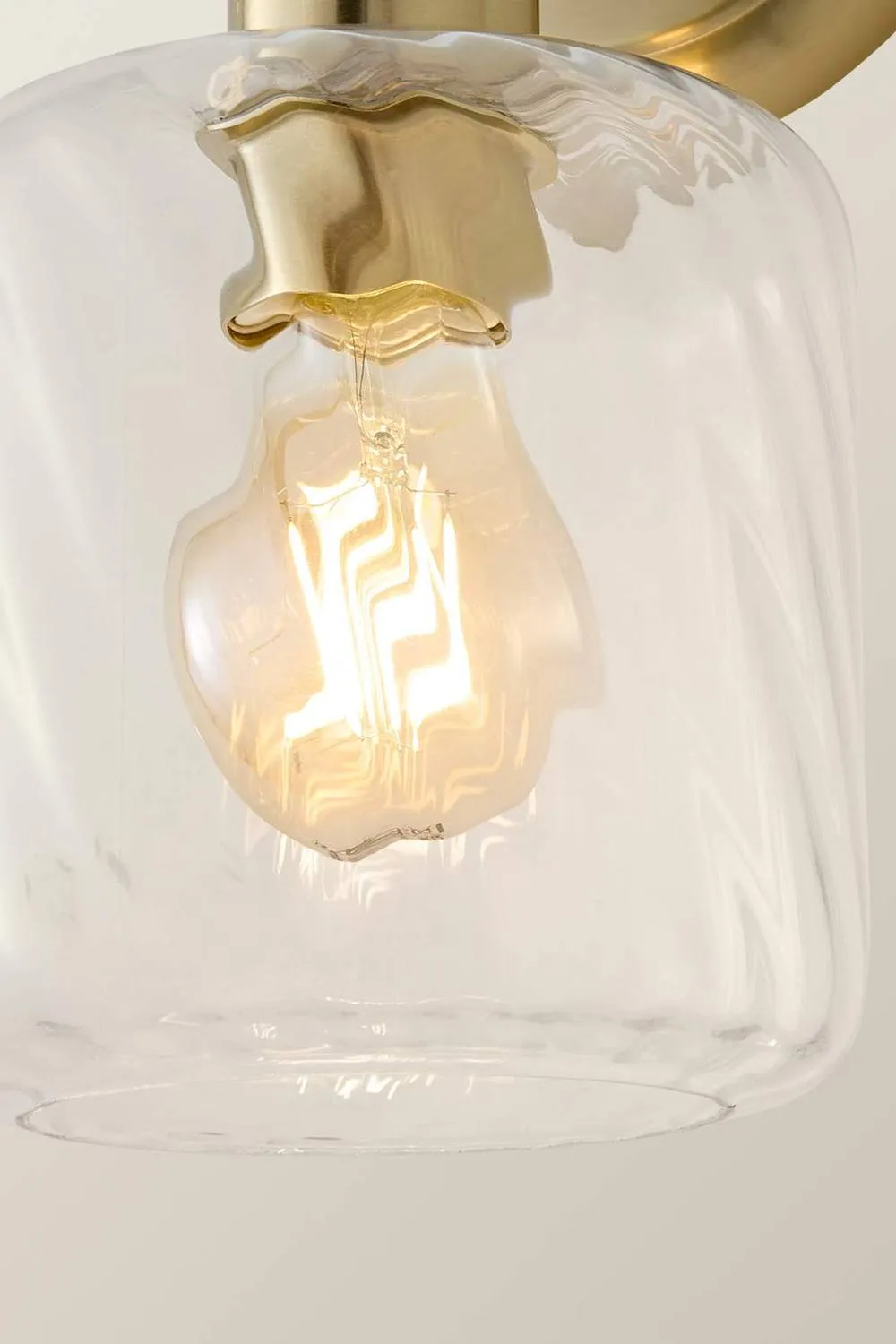 ValueLights Emery Swirl Glass Shade Wall Light in Gold 4