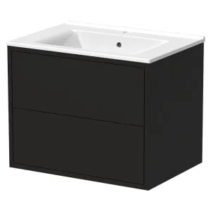 Wickes Tallinn Graphite Push To Open Vanity Unit & Basin - 650 x 550mm