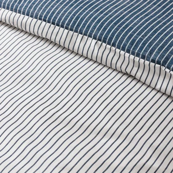 Catherine Lansfield Oxford Pinstripe Polycotton Duvet Cover & Pillowcase Set 4