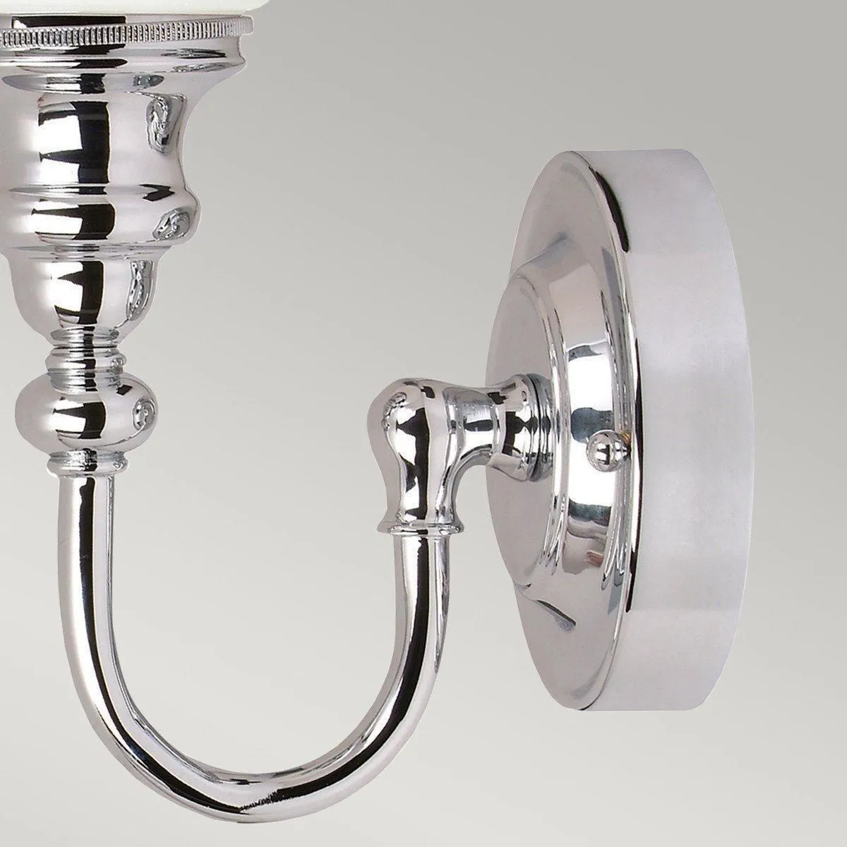 Netlighting Cheadle 1 Light Bathroom Wall Light Polished Chrome IP44 G9 in Grey 5