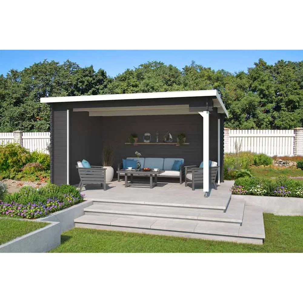 Lasita Maja Ltd Columbus-Log Cabin, Garden Room, Home Office - L435xW349xH245.1 cm in Light Tan 4