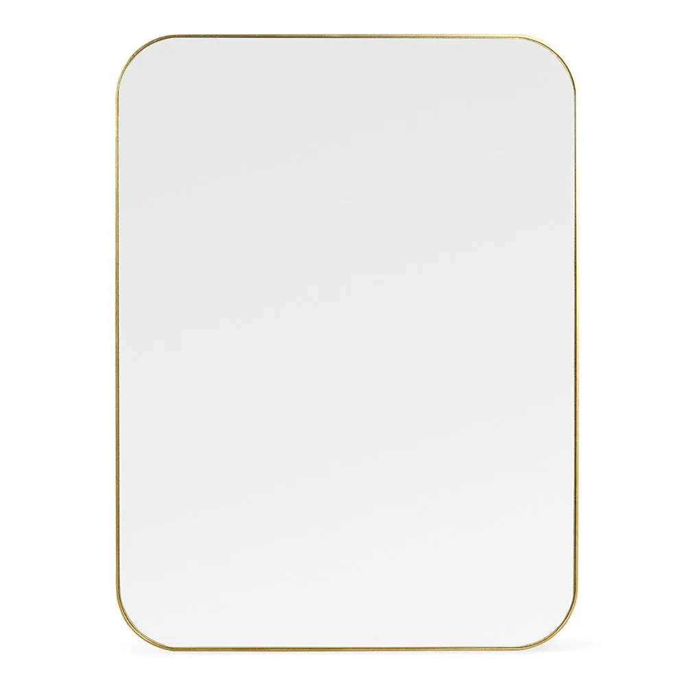 Heal's Fine Edge Mirror Rectangle Curved Gold 100x75cm 3