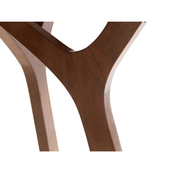 Huxley 4 Seater Round Dining Table, Walnut 4