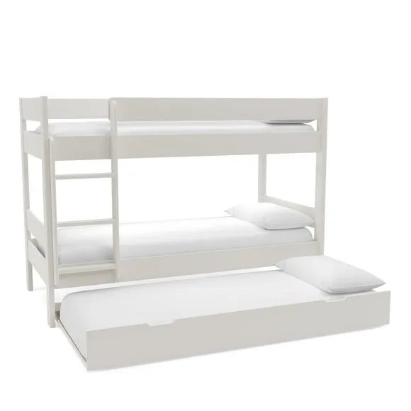 Compact Wooden Bunk Bed With Open Trundle 4