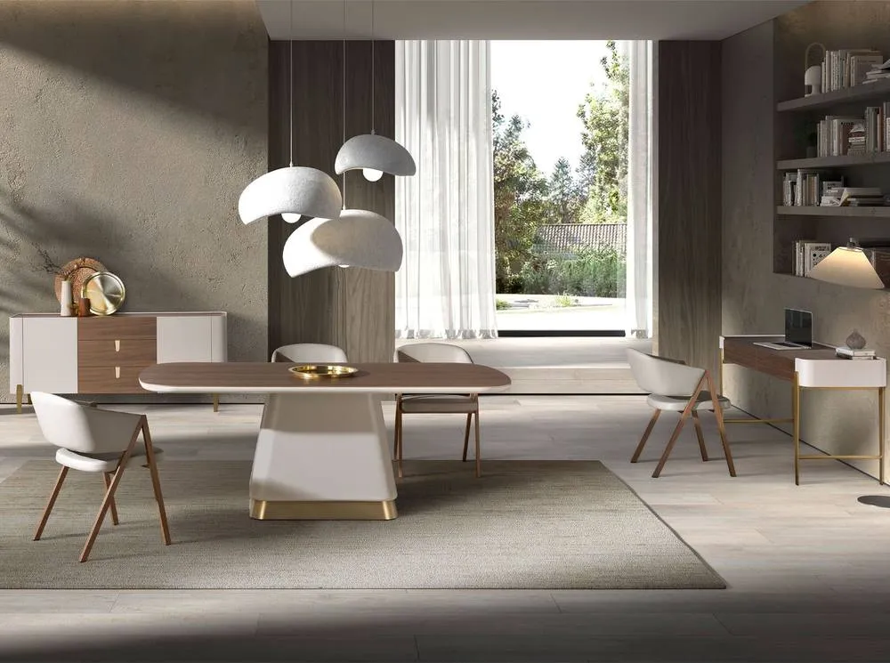Angel Cerda Model Walnut Rectangular Dining Table, 200x95x76 cm 4