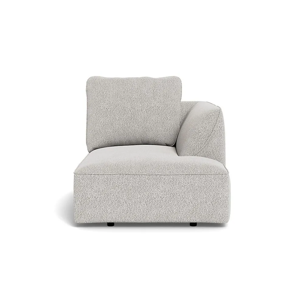 Heal's Morven Right Hand Facing Chaise Unit Chunky Boucle Ecru 1