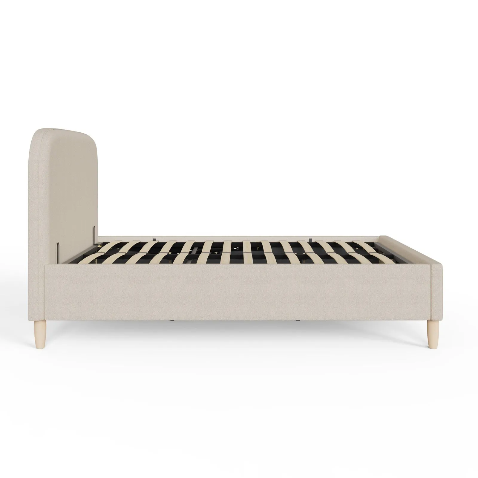GFW Florence Boucle Ottoman Storage Bed in Stone 5