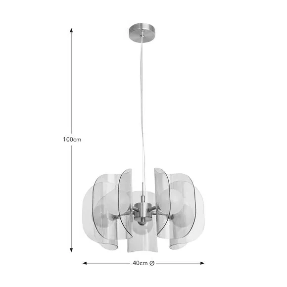 Curve 5 Light Adjustable Pendant Light 6