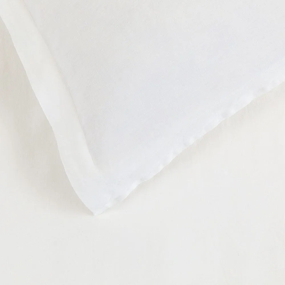 Heal's Washed Linen White Oxford Pillowcase 2