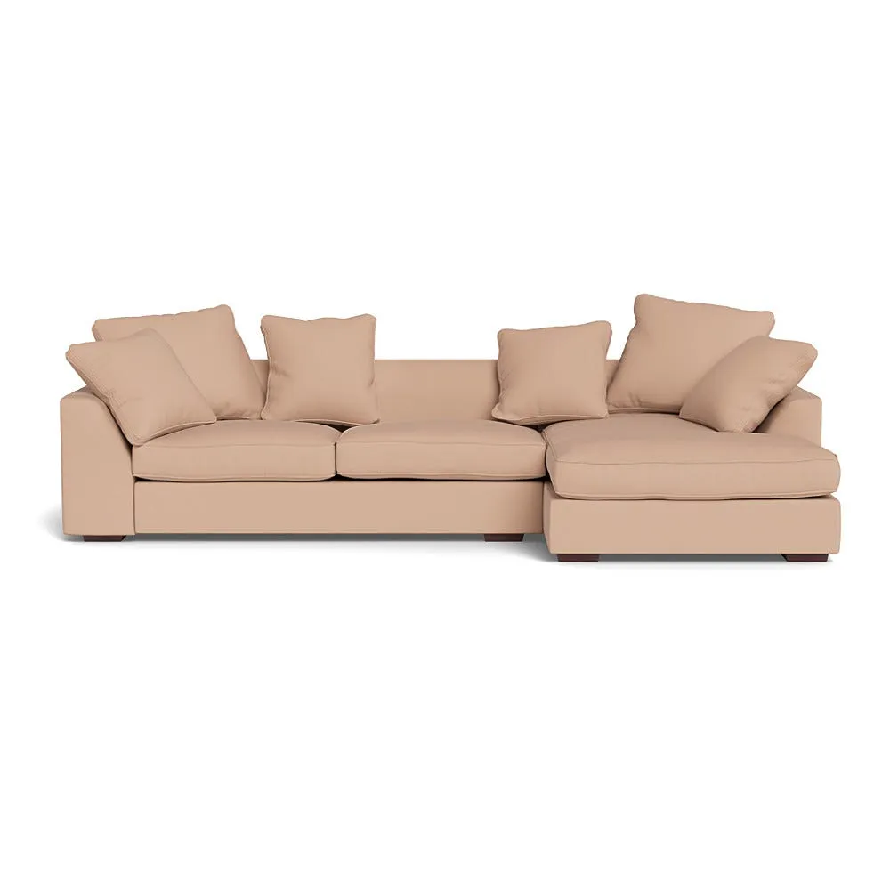 Heal's Cumulus Right Hand Facing Corner Sofa Capelo Linen-Cotton Rosedale Black Feet 1