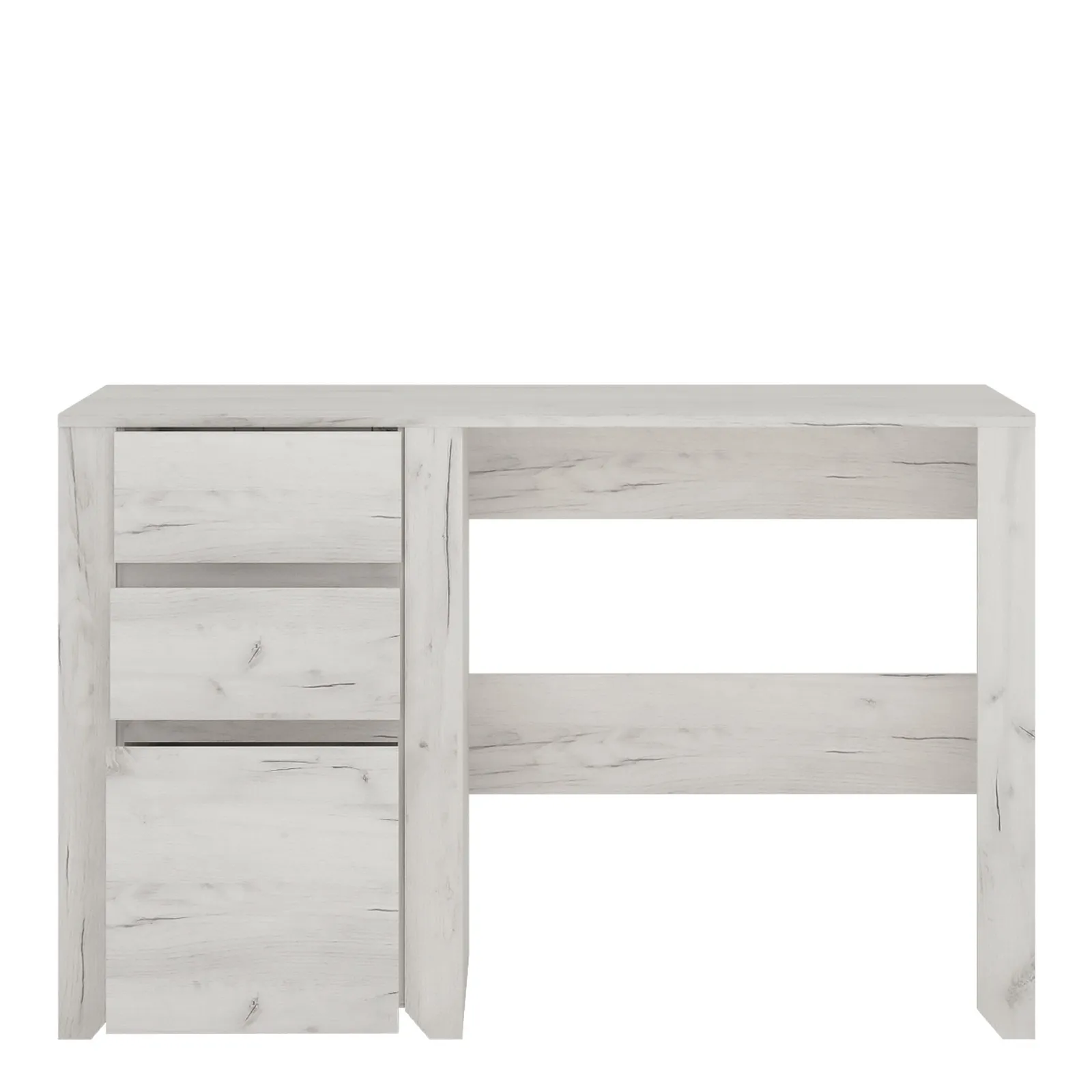 Furniture To Go Angel 3 Drawer Desk in White 3