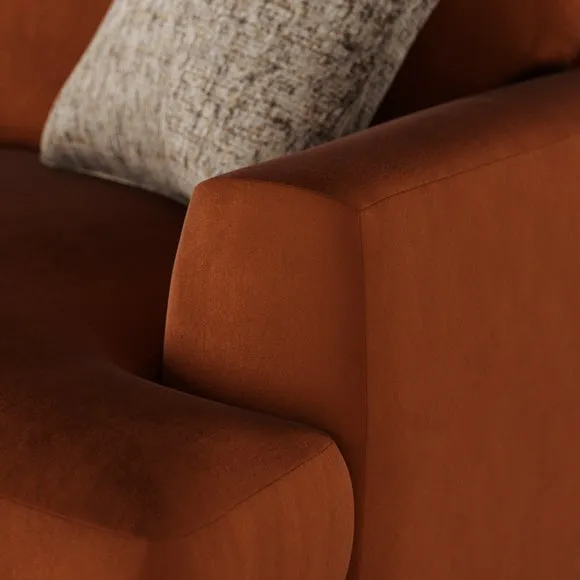 Lawson Matte Plush Velvet 4 Seater Sofa 5