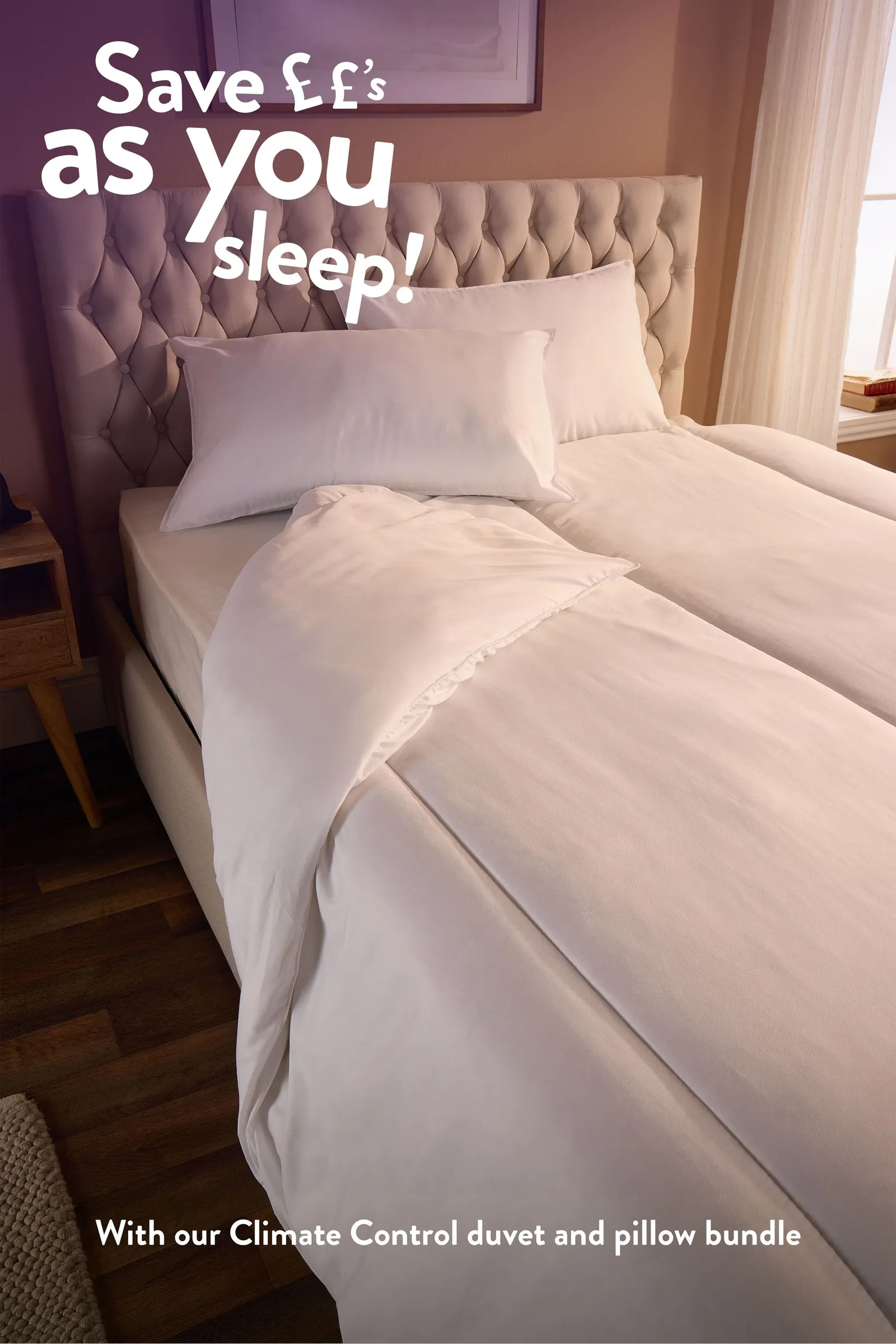 Slumberdown Climate Control 13.5 Tog Winter Duvet in White 5