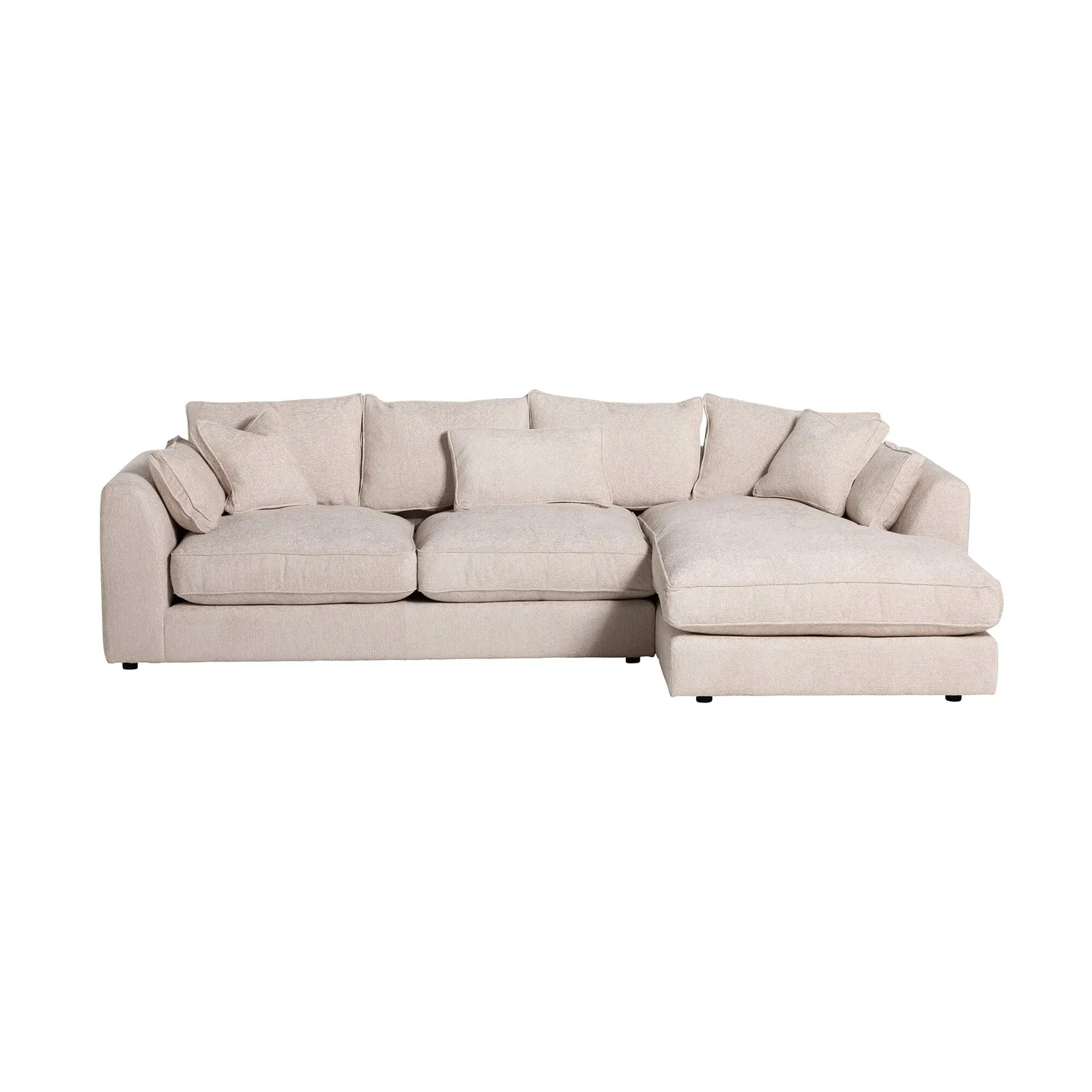 Harrington Large Chaise Corner Sofa Right, Neutral Fabric | Barker & Stonehouse 4