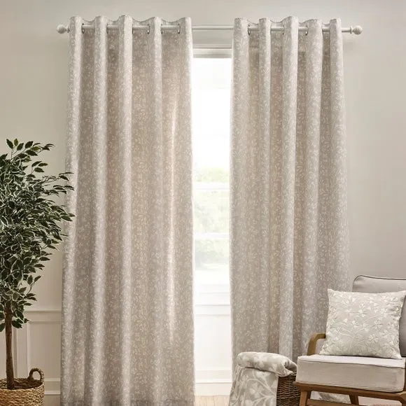 Catherine Lansfield Brooke Floral Eyelet Curtains 2