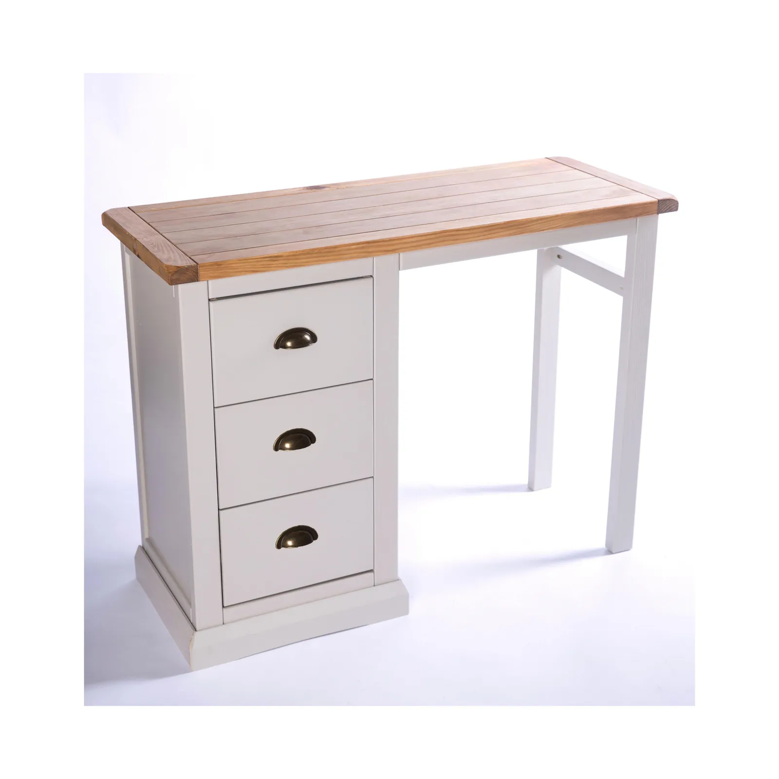 Cabinet Bits Loreo 3 Drawer Dressing Table Set Brass Cup Handle in Light Grey 3