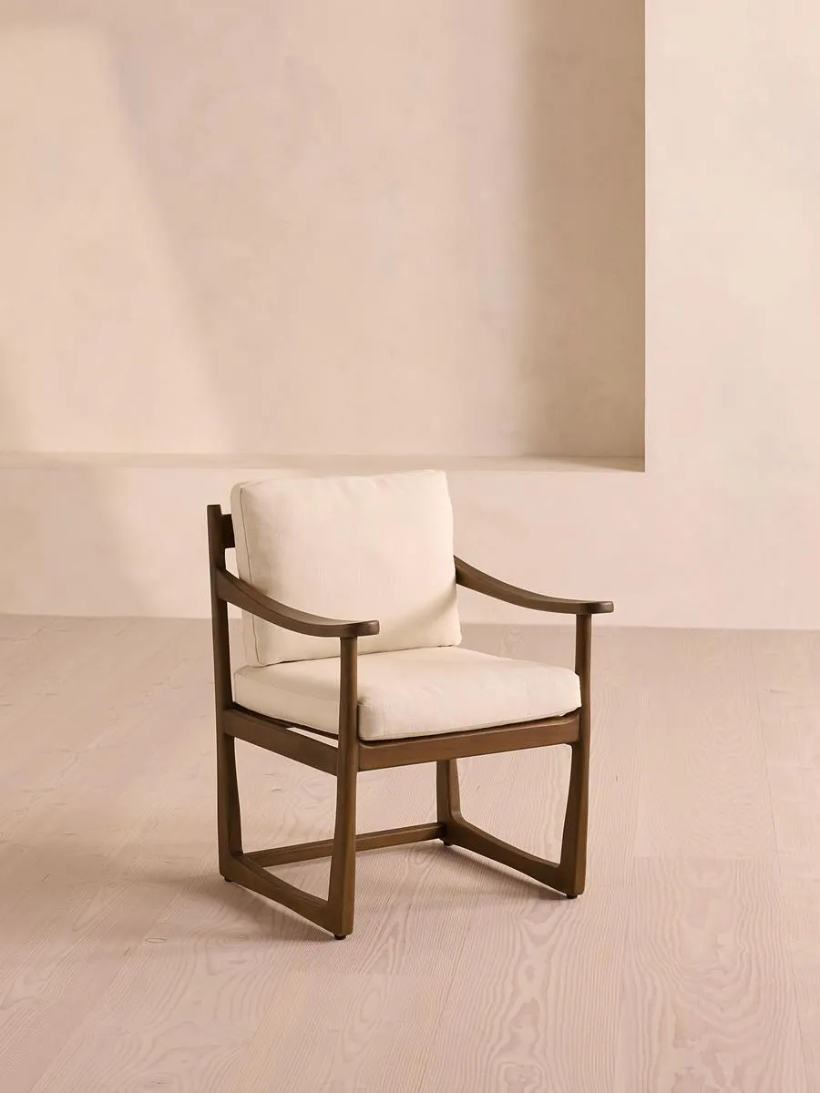 Morena Outdoor Dining Chair, Off White