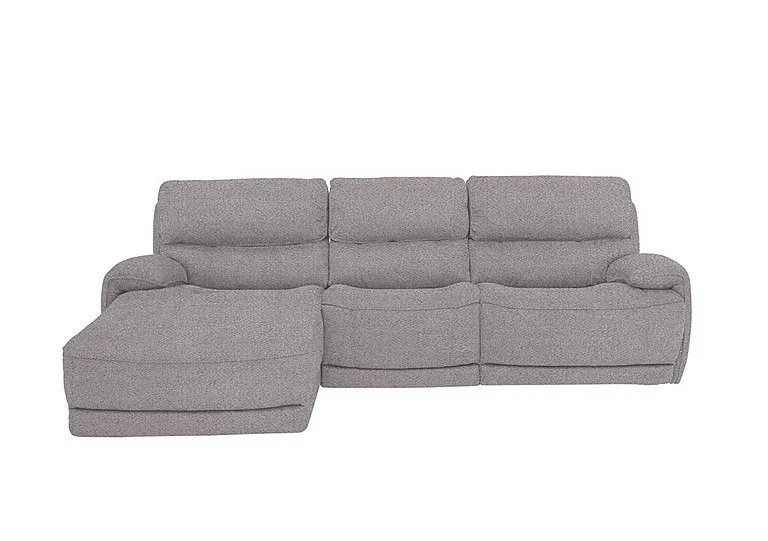 Link Fabric Power Recliner Left Hand Facing Corner Chaise Sofa with Power Headrests - R27 Pewter