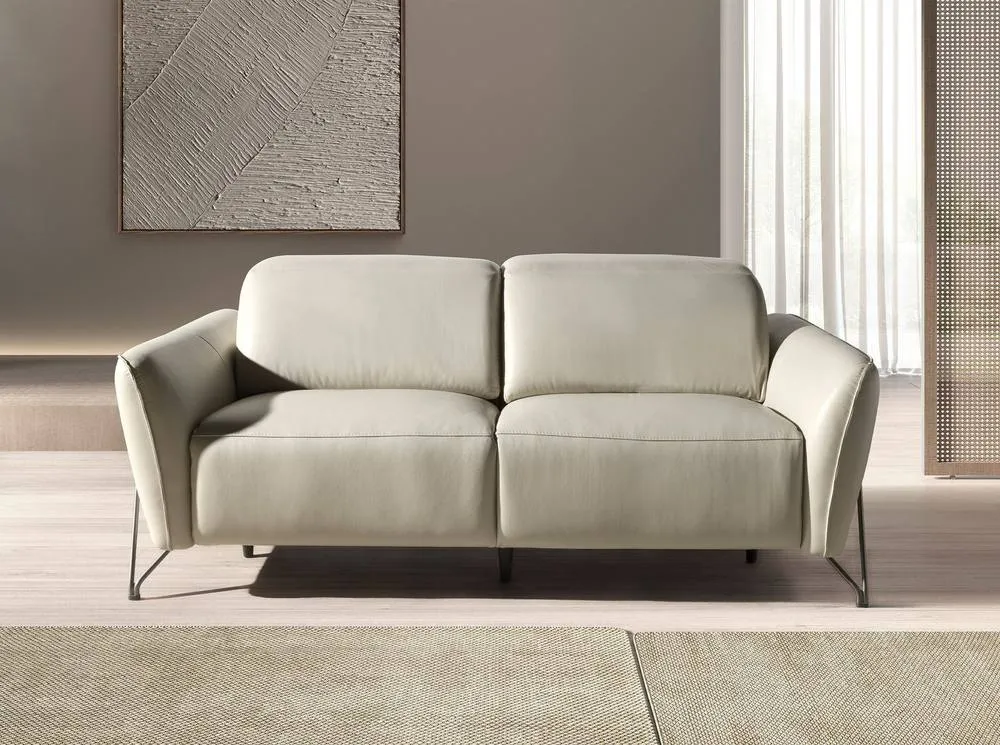 Angel Cerda 2-Seater Electric Relaxation Sofa Sand Cowhide in Light Sand 3