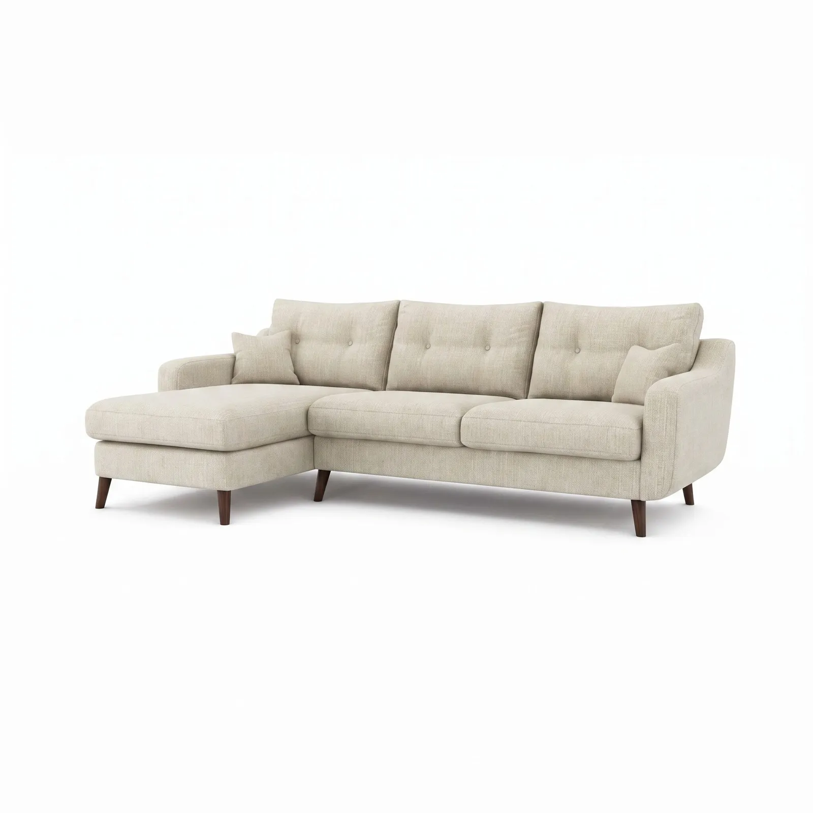 Myers Large Chaise Corner Sofa Left, Neutral Fabric | Barker & Stonehouse 2
