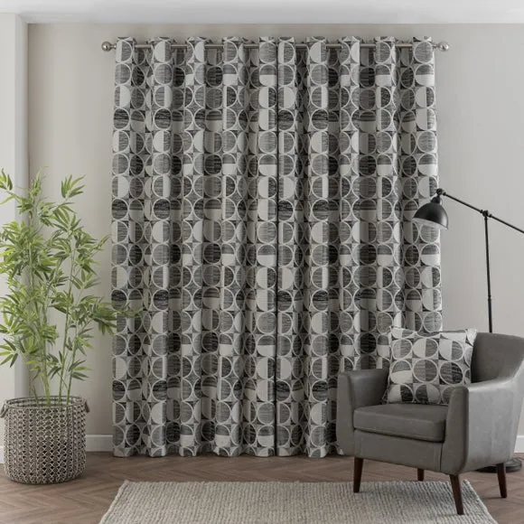 Cai Circle Jacquard Eyelet Curtains 4