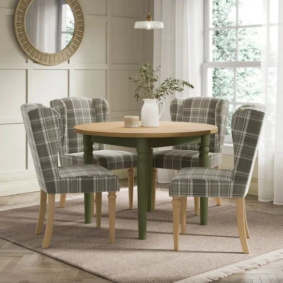 Charnwood Set of 2 Checked Dining Chairs