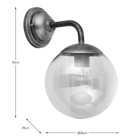 Churchgate Staten Industrial Bathroom Wall Light 6