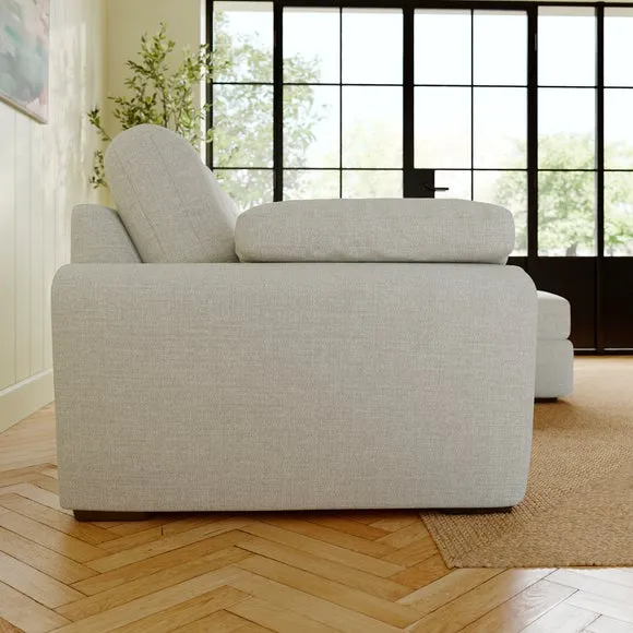 Milton Textured Chenille Corner Chaise Sofa 3