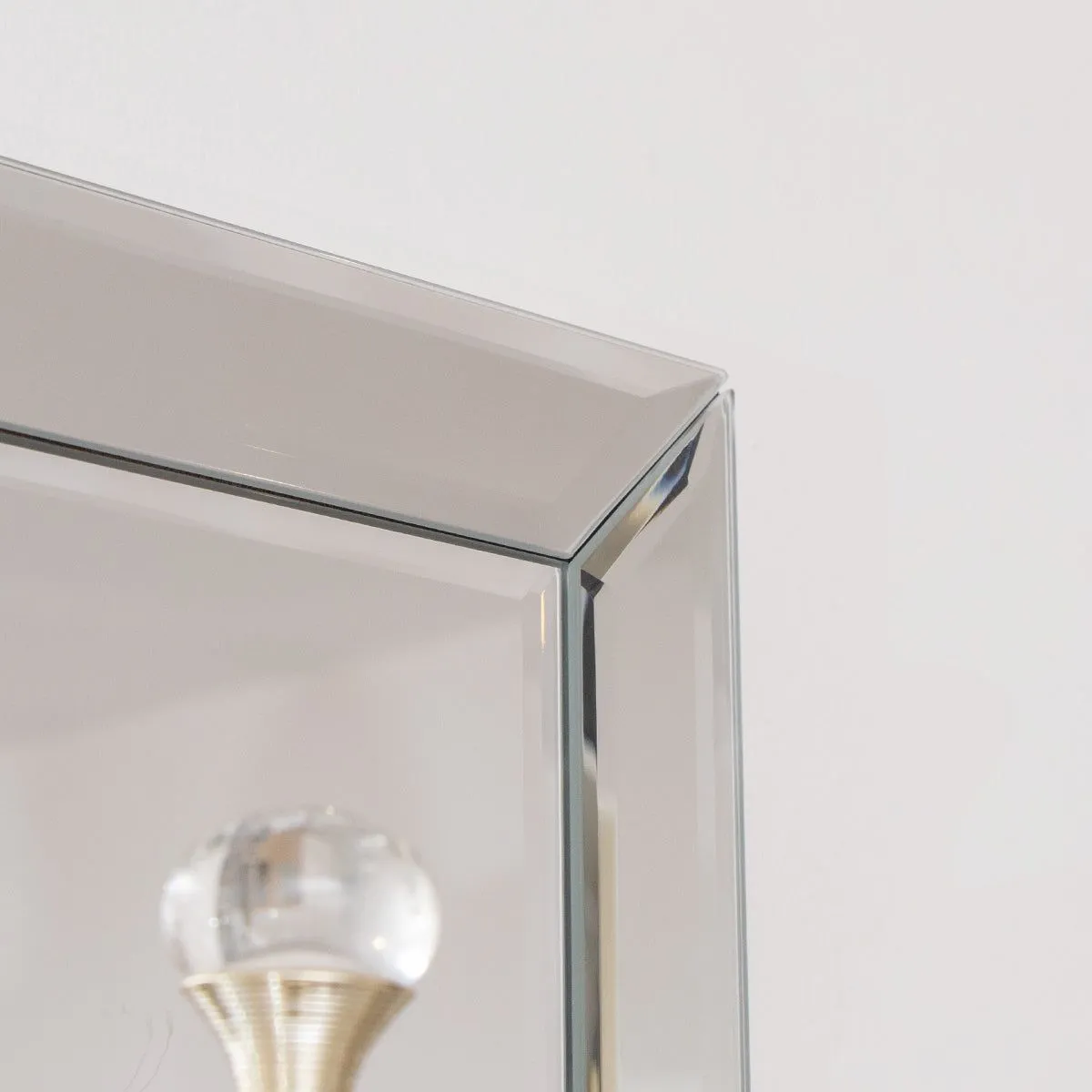 Melody Maison Mirrored Wall Mounted Shelving Unit in Clear 4