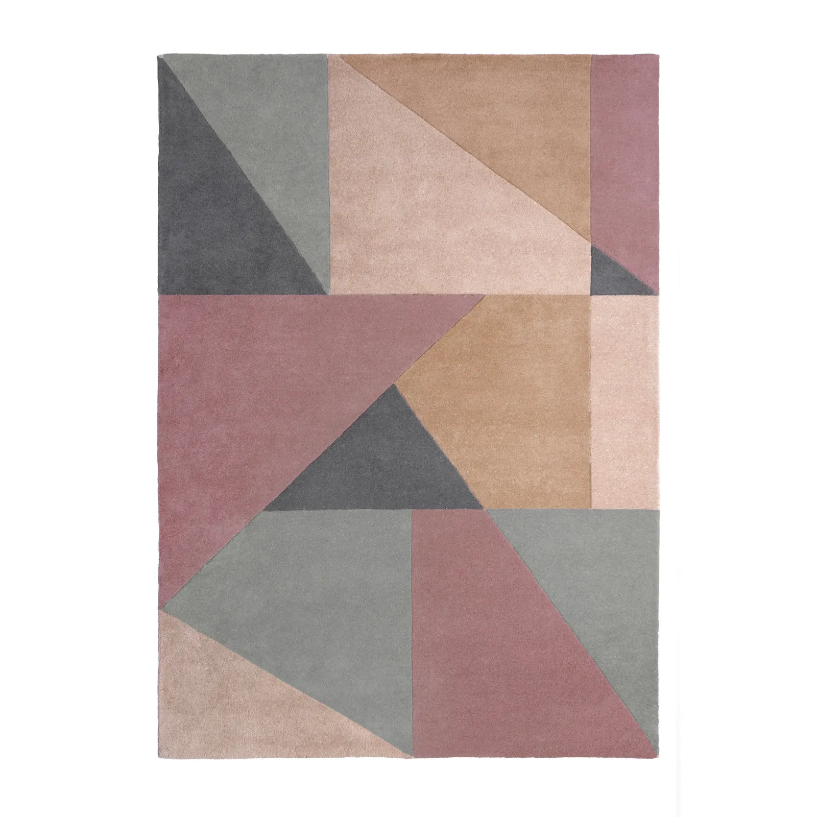 Harper Wool Rug Pink, Grey and Brown