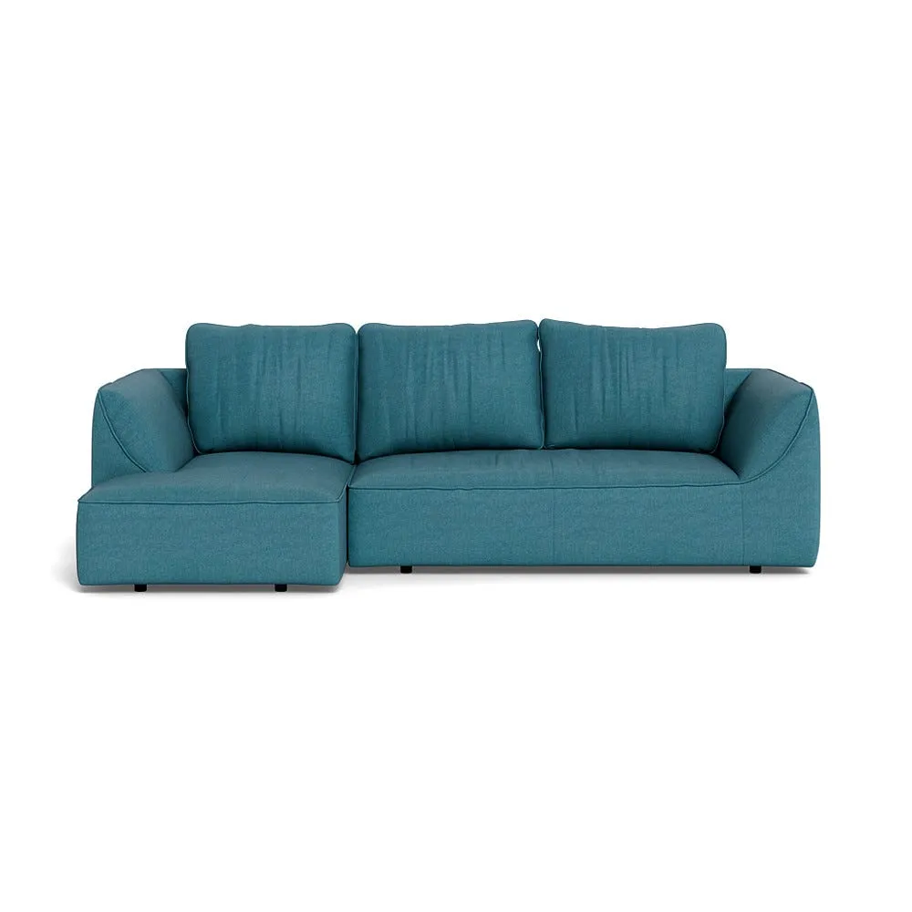 Heal's Morven Left Hand Facing Corner Chaise Sofa Brushed Cotton Cadet 1