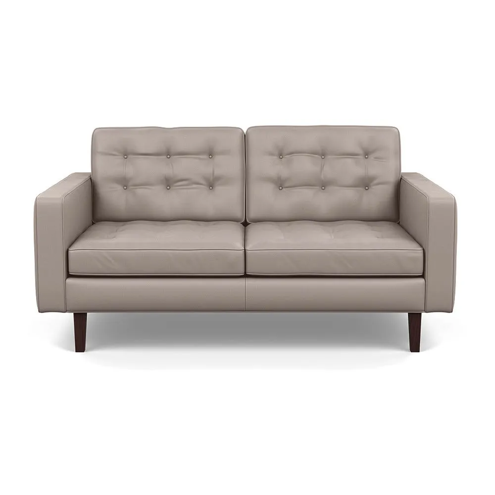 Heal's Hepburn 2 Seater Sofa In Leather Px30 Light Grey 1